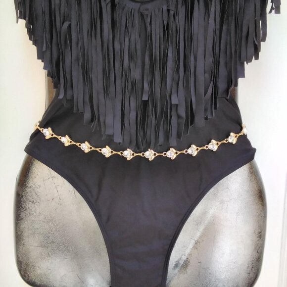 Body Waist Chain Vintage Rhinestone Crystal Belly Dance Chain Jewelry - Picture 3 of 4